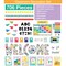 Carson Dellosa Education; Carson Dellosa Happy Place 706PC Teacher Supplies, Calendar, Welcome Banner, Borders, Posters, Stickers, Name Labels for Kids and More Back to School Decorations for Bulletin Board and Classroom Decor; Category:Bulletin Board Sets; Image:2